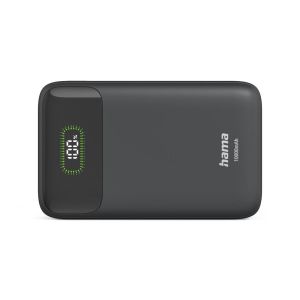 HAMA Външна батерия "PD10-W20", 10000 mAh, 3 изхода: 2 x USB-C, USB-A, Бързо зареждане