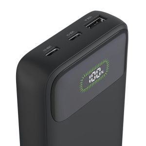 HAMA Външна батерия "PD10-W20", 10000 mAh, 3 изхода: 2 x USB-C, USB-A, Бързо зареждане
