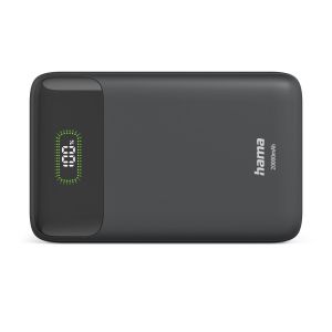 HAMA Външна батерия "PD20-W20", 20000 mAh, 3 изхода: 2 x USB-C, USB-A, Бързо зареждане