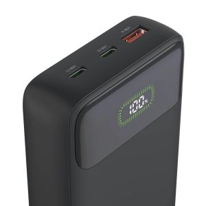 HAMA Външна батерия "PD20-W20", 20000 mAh, 3 изхода: 2 x USB-C, USB-A, Бързо зареждане