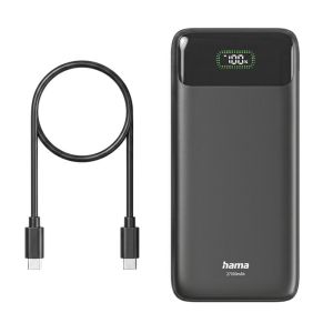 HAMA Външна батерия "PD27-W65", 27000 mAh, Изходи: 2xUSB-C, USB-A, Бързо зареждане