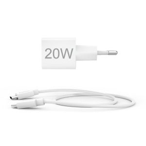 HAMA Комплект бързо мини зарядно с USB-C кабел за зареждане, PD, 20W, 1 м, бяло