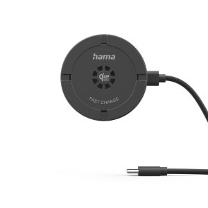 HAMA Безжично зарядно устройство Qi2 25W, бързо зареждане, черно