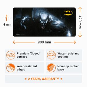 Геймърски пад DC Batman: Mindbomb - Batman aka Bruce Wayne, XL