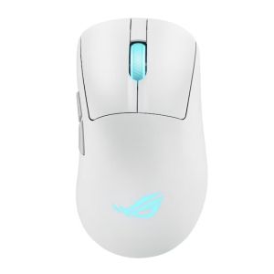Мишка Asus ROG Keris II Origin Wireless Gaming Mouse, 65g Lightweight, Ergonomic, Push-Fit Switch Socket, 42K Optical Sensor, ROG Micro Switch II, ROG Omni Receiver, 5 Programmable Buttons, Moonlight Whit