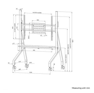 Стойка Neomounts Move Go Mobile Floor Stand (fast install, height adjustable)
