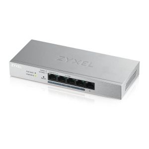 Комутатор ZyXEL GS1200-5HPv2, 5 Port Gigabit PoE+ webmanaged Switch, 4x PoE, 60 Watt
