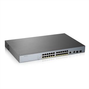 Комутатор ZyXEL GS1350-26HP, 26 Port managed CCTV PoE switch, long range, 375W