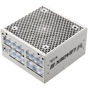 Super Flower Leadex VII XG 1000W ATX 3.1, 80 Plus Gold, Fully Modular, Flat White Cables, 140mm Fan, 150mmx150mmx86mm, White, 10 Year Warranty