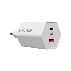 Захранващ адаптер Canyon Hexagon 65W GaN 2xUSB-C 1xUSB-A (CND-CHAHEX65W)