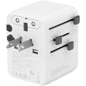 Туристически захранващ адаптер Canyon OnTour 70W GaN PD 3x USB-C 2x USB-A (CNS-TA70W1006W)