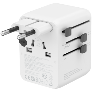 Туристически захранващ адаптер Canyon OnTour 70W GaN PD 3x USB-C 2x USB-A (CNS-TA70W1006W)