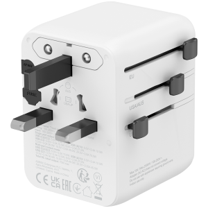 Туристически захранващ адаптер Canyon OnTour 70W GaN PD 3x USB-C 2x USB-A (CNS-TA70W1006W)