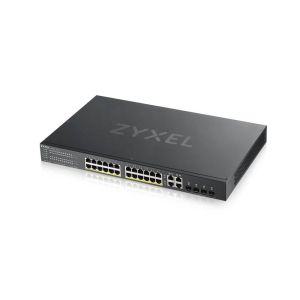 Комутатор ZyXEL GS1920-24HPv2, 28 Port Smart Managed Switch 24x Gigabit Copper and 4x Gigabit dual pers., hybird mode, standalone or NebulaFlex Cloud