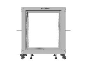 Комуникационен шкаф Lanberg open rack 19" 12U 600x600-1100 adjustable, grey