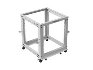 Комуникационен шкаф Lanberg open rack 19" 12U 600x600-1100 adjustable, grey