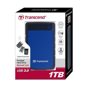 Външен твърд диск Transcend StoreJet 25H3 1TB 2.5" USB 3.1 (TS1TSJ25H3B)