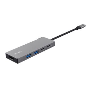 Мултипорт адаптер Trust Dalyx USB-C към HDMI 2x USB-A 2x USB-C PD 100W (26062)