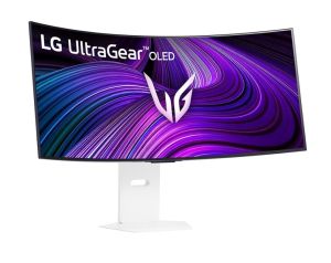 Монитор LG 39GX90SA-W, 39", OLED UltraGear 21:9 Curved Smart, IPS 0.03 ms, WQHD (3440x1440), 240Hz, HDR 10, 1500000:1, 250 cd/m2, DCI-P3 98.5%, USB 3.0, VRR, Free-sync, G-Sync, USB-C, PD 65W, HDMI, DP, PBP, Speakers, LG Switch, Height, Swivel, Tilt, White