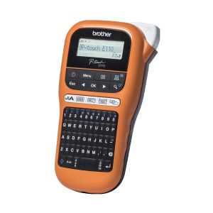 Етикетен принтер Brother P-touch термотрансферен 12мм 180dpi (PTE110VPR1)