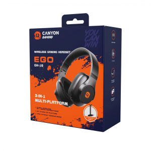 CANYON headset EGO GH-16 3in1 2.4Ghz+BT White
