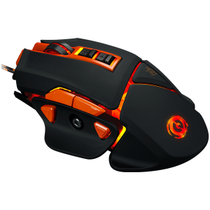 CANYON Optical gaming mouse, adjustable DPI setting 800/1000/1200/1600/2400/3200/4800/6400, LED backlight, moveable weight slot and retractable top cover for comfortable usage