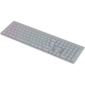 Безжична клавиатура Canyon Bluetooth 2.4GHz RGB Сива (CNS-HBTK11G)