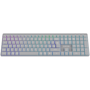 Безжична клавиатура Canyon Bluetooth 2.4GHz RGB Сива (CNS-HBTK11G)