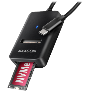 Адаптер USB-C към M.2 Axagon USB-C към M.2 NVMe/SATA 10Gbps (ADM2-CM)