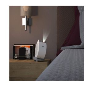 Мултимедиен проектор BenQ GV50, DLP, LASER, 1080p (1920x1080), 100K:1, 500 ANSI Lumens, 1.2X, Google TV, Auto Keystone, HDMI, USB-C with DP/PD, USB-A, BT 5.0, Wi-Fi, Speakers 5.1 2x 4W + 10W Woofer, Light Source Life ECO 30,000hrs, 2.1kg, White