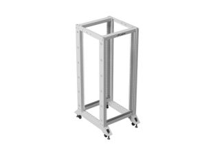 Комуникационен шкаф Lanberg open rack 19" 27U  600x800, grey