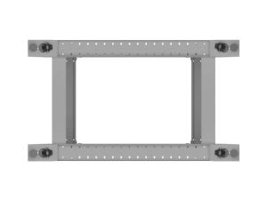 Комуникационен шкаф Lanberg open rack 19" 27U  600x800, grey