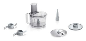 Кухненски робот Bosch MCM3100W, Kitchen machine, MultiTalent 3, 800 W, BPA, plastic bowl 2.3 l , Double-sided stainless steel disc for cutting and shredding, Dough attachment, white