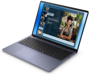 Лаптоп Dell 16 DC16251, Intel Core 7 150U (10 cores, up to 5.4 GHz), 16.0" FHD+(1920x1200) AG 300nits, 16GB, 2x8GB, DDR5, 5200 MT/s, 512GB M.2 PCIe, Intel Graphics, Cam, FPR, Wi-Fi 6E, Backlit Kb, Win 11 Pro, Aluminium, 3Y PS