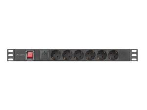 Разклонител Lanberg power distribution unit (pdu) 19" 1U 16a 2m 6x schuko outlets black