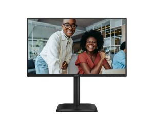 Монитор AOC 24E4U, 23.8" IPS WLED, 1920x1080@120Hz, 4ms GtG, 300cd m/2, 1500:1, 20M:1 DCR, Adaptive Sync, FlickerFree, Anti Blue Light, 2Wx2, Tilt, Height Adjust, Pivot, Swivel, D-SUB, HDMI, DP, USB Hub