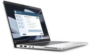 Лаптоп Dell Pro 14 Plus PB14255, AMD Ryzen 5 PRO 230 (22MB, 6C, up to 4.9GHz), 14" FHD+(1920x1200) IPS, 300nits AG, 16GB LPDDR5 7500 MT/s, dc (onboard), 512 GB SSD, AMD Radeon 760M graphics, FHD HDR IR Cam and Mic, Wi-Fi 7, FPR, Backlit Kb, Win11 Pro, Alu