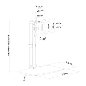 Стойка Neomounts Flat Screen Desk Mount (stand)