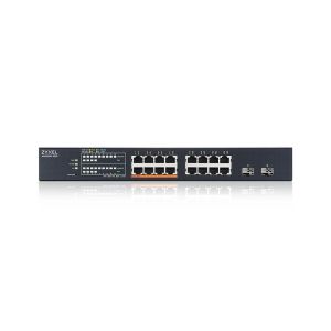 Суич ZyXEL XMG1915-18EP, 16-портов, 2x SFP, Gigabit, Управляем, , PoE