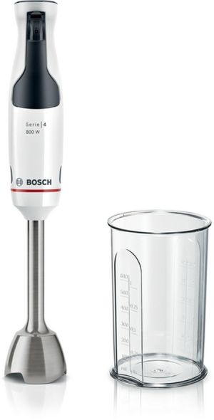 Пасатор Bosch MSM4W410, SER4, Blender, ErgoMaster, 800 W, Dynamic Speed Control, QuattroBlade System, Included Blender & Measuring cup, White