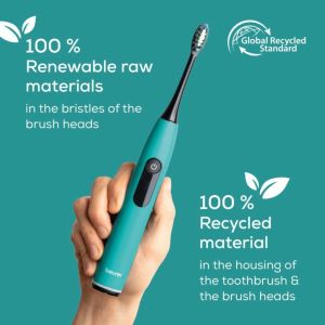 Електрическа четка за зъби Beurer SC 50 ocean breeze Electric Sonic Toothbrush, up to 80,000 mov/min, 5 cleaning programs: Clean, Sensitive, Polish, Gum Care, Whiten, Pressure sensor , 2-min. timer, Incl. 2 toothbrush heads and magnetic charging plate, 22