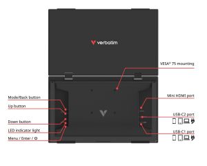 Портативен монитор Verbatim Essentials 2x 15.6" FHD IPS 60Hz (32403)