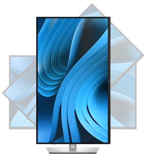 Монитор Dell P2725QE, 27" 4K UHD LED, IPS Anti-Glare, 5ms, 100 Hz, 1500:1, 350 cd/m2, (3840x2160), 99% sRGB, USB-C Hub, 3x USB 5Gbps Type-A, HDMI, Display Port, Power Delivery 90w, RJ45, Height Adjustable, Pivot, Swivel, Tilt, Black