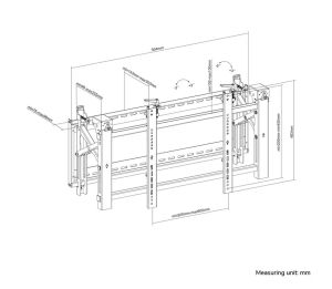 Стойка Neomounts Videowall wall mount 32-75" - pop-out - max 70 kg