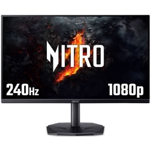 Монитор Acer Nitro KG240YW3bmiipx, 23.8'', FHD (1920X1080) IPS, ZeroFrame, FreeSync Premium 240Hz, 1ms/0.5ms GTG, 100M:1, 250nits, 99% sRGB, 2xHDMI, DP, Audio out, Speakers, Tilt, Vesa, Black