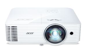 Мултимедиен проектор Acer Projector S1286H, DLP, Short Throw, XGA (1024x768), 3500 ANSI Lumens, 20000:1, 3D, HDMI 1.4, VGA, RCA, Audio in, Audio out, VGA out, DC Out (5V/1A, USB-A), Speaker 16W, Bluelight Shield, 3.1kg, 3Y, White