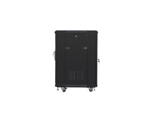 Комуникационен шкаф Lanberg rack cabinet 19" free-standing 15U/600x600 (flat pack) black