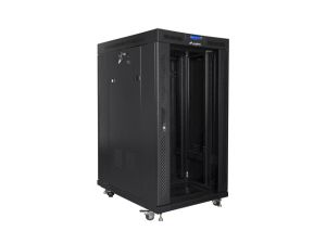 Комуникационен шкаф Lanberg rack cabinet 19" free-standing 22U/800x1000 (flat pack) with mesh door lcd black v2