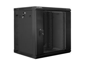 Комуникационен шкаф Lanberg rack cabinet 19" double-section wall-mount 12U / 600x600 for self-assembly (flat pack), black