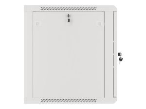 Комуникационен шкаф Lanberg rack cabinet 19" wall-mount 12U/600x600 for self-assembly with metal door grey (flat pack)